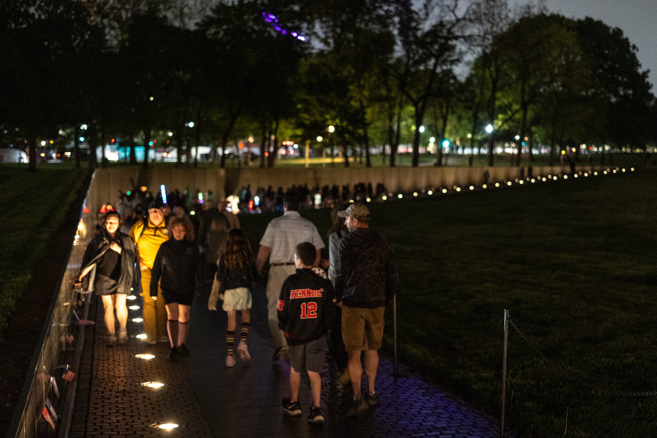 Vietnam Memorial at Night